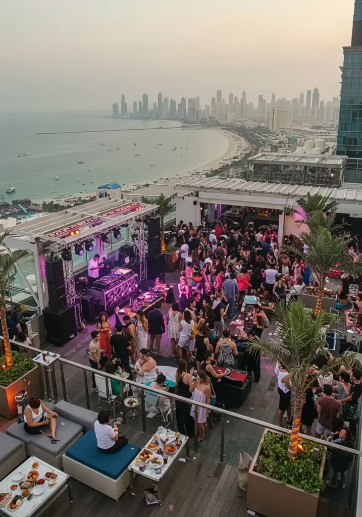 The Penthouse One of Dubai’s top party rooftops, live DJs, weekend brunches.