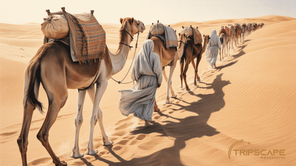 Camel Caravan Walking