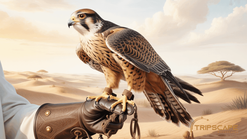 Falcon Standing on Glove