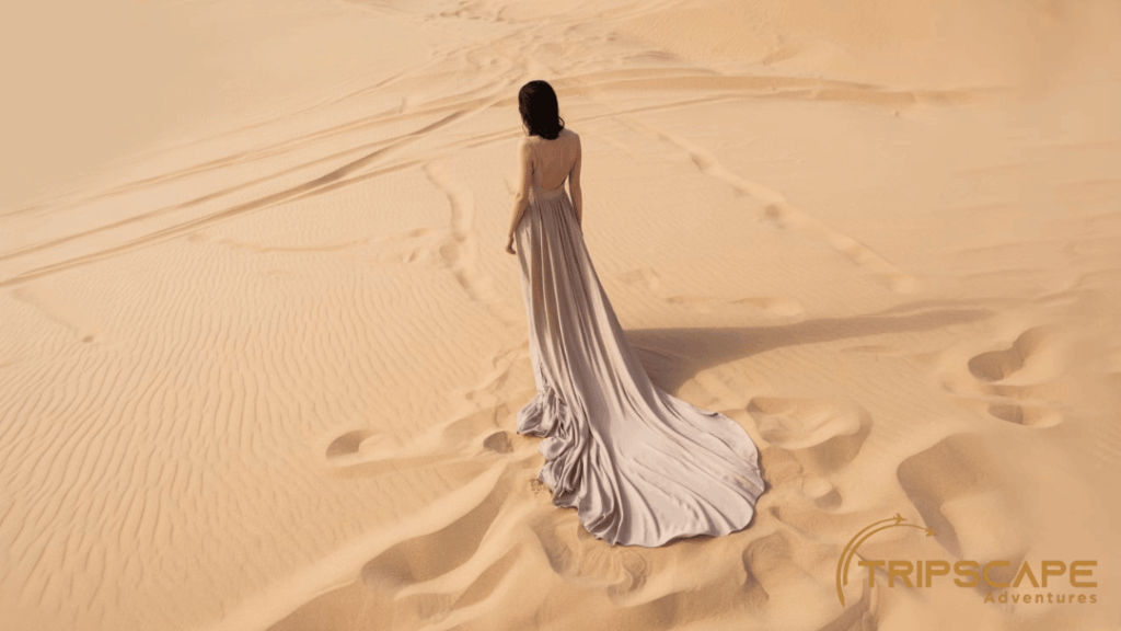 Long Dress Trail in Sand